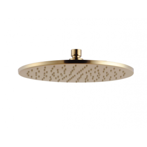 Aqua Brushed Gold Round Solid Brass Shower Head 250